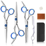 MAYCREATE Scissors for Hair Cutting Kit Professional Hair Dressing Scissors Barber Salon with Storage Case, Hair Cutting Thinning Scissors Full Set for Men Women Adult Kids