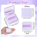 MAYCREATE Face Blotting Paper for Oily Skin with Mirror and Puff Pad | 200pcs Natural Linen Sheets