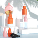 MAYCREATE Elastic Travel Bottle Sleeves for Toiletries with Pull Handle | 8Pcs Reusable Silicone Leakproof Covers