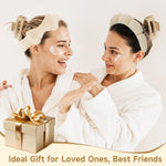 MAYCREATE Face Wash Hair Bands for Women with Coral Velvet Wristbands and Bow Headband | 5pcs Skincare Set