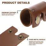 MAYCREATE Razor Blade Covers Set of 2 for Travel with Metal Snap Closure | PU Protective Sheaths