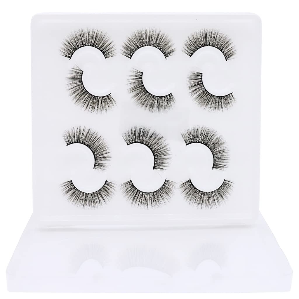 MAYCREATE 1 Pair Self Adhesive Eyelashes, Reusable Adhesive Eyelashes, 3D Mink False Lashes Stable and Easy to Put On, Natural Look and Waterproof Fake Eyelashes for Women, No Glue, Style A