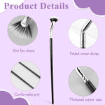 MAYCREATE Eyelash Fan Brush for Precise Mascara Application with 120° Angled Head & Soft Nylon Bristles