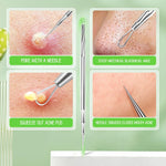 MAYCREATE Pimple Remover Tool for Deep Pore Cleansing with Dual Head Extractor & Stainless Steel