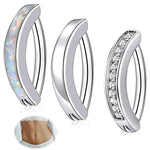 MAYCREATE 3pcs Belly Button Ring Silver Belly Button Ring Creative Navel Rings for Women Girls Navel Rings Body Piercing Fancy Belly Piercing Jewelry