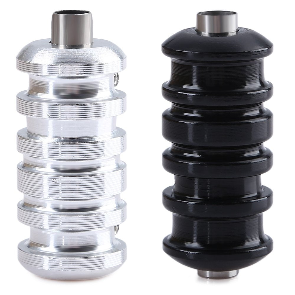 MAYCREATE Tattoo Machine Set for Beginner 2 Machine Gun Pigment Tips Power Supply Set 5 Needle(Silver and Black)