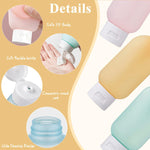MAYCREATE Travel Bottles for Toiletries Set 3pcs 60ml with Leakproof Flip Caps | BPA-Free Refillable Containers