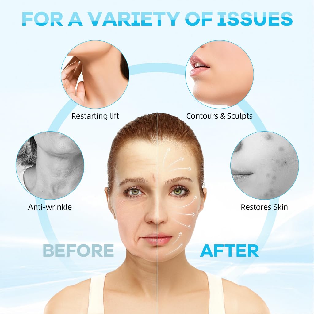 MAYCREATE Double Chin Reducer for 30 Minute Daily Use featuring Adjustable Jawline Lifting Strap | Firming Mask for Sleeping and Facial Sculpting
