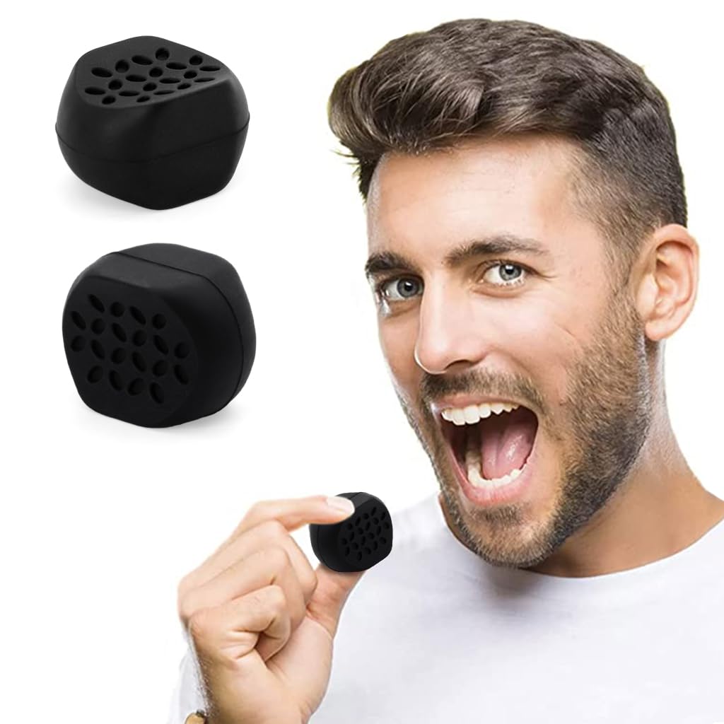 MAYCREATE Jaw Exerciser for Jawline Shaping with 45lbs Resistance | Food‑Grade Silicone Set for Men and Women