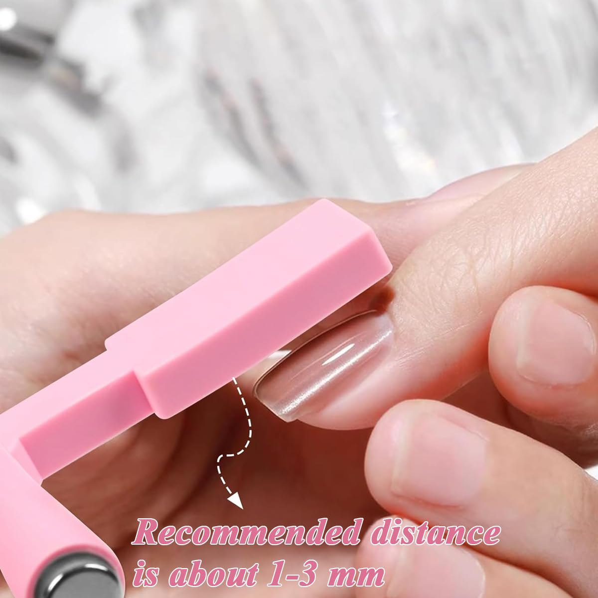 MAYCREATE Nail Magnet Set, Upgraded 5 in 1 Nail Magnet Set for 3D Cat Eye Gel Polish Tools, Magnet Wand for Nails Cat Eye Nail Design Tools Nail Art DIY Accessories, Pink