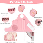 MAYCREATE Makeup Brush Holder Palette with 6 Brush Slots for Mixing Foundation | Handwear Design