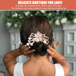 MAYCREATE Comb Hair Pins for Bridal and Party Hairstyles featuring 5 Claw Alloy Design | Elegant Rhinestone Faux Pearl Clip for Women and Girls