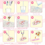 MAYCREATE Resin Art DIY Jewelry Making Kit Resin ArtSilicone Mold Craft Kit DIY Beading Necklace Bracelet Making Art Kit for Kids & Adults DIY Resin Art Necklace Bracelets Bag Charms Art Kit