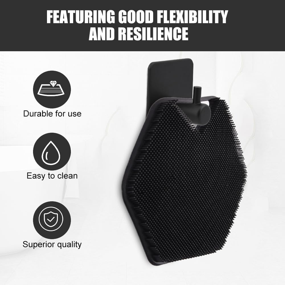 MAYCREATE Silicone Body Scrubber, Body Buffer Exfoliating Brush with Silicone Loofah, Bath & Body Brushes for Men Women Kids use in Shower, Scalp Exfoliator Hair Shampoo Skin Cleaning Brush