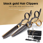 MAYCREATE Hair Cutting Scissors Kit for Home and Salon Use featuring Adjustable Screw | 10pcs Stainless Steel Set for Men and Family Haircuts