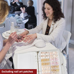 MAYCREATE Press On Nail Organizer with 10 Reusable Sheets and Snap Button Closure | Portable Storage Book for Nail Display