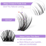 MAYCREATE Eyelash Clusters Lash Kit for DIY Extension with 160pcs 11–13mm D Curl | Beginners