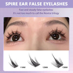 MAYCREATE False Eyelash Extensions Kit, DIY 160pcs Eye Lashes Clusters, 11-12-13mm Mixed Natural Curl False Eyelashes for Women Girls Home Use Wispy Lash