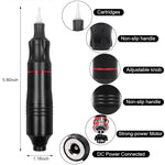 MAYCREATE Tattoo Machine Kit Full Set For Men Tattoo Machine Kit Pen Rotary Tattoo Machine Cartridge Needles Power Supply for Tattoo Beginners