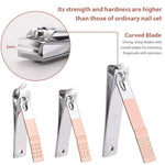MAYCREATE Pedicure Kit for Women with 18 in1 Stainless Steel Tools and Leather Travel Case | Pink Manicure Set