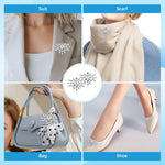 MAYCREATE Shoe Clips Charms for Women with Crystal Rhinestones 6pcs Set | Bridal and Party Heels Accessories