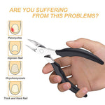 MAYCREATE Toenail Clippers for Thick Nails Nail Clippers Kit Set for Men and Women Heavy Duty Nail Nippers Cutter for Pedicure Precision Ingrown Fingernails (Black)