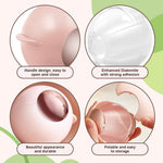 MAYCREATE Washable Reusable Lint Roller Ball, Sticky Portable Pet Hair Removal Tool for Clothes, Portable Dog Cat Hair Remover Rollers Ball for Travel Household, Pink