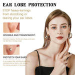 MAYCREATE Earring Lobe Support Patches for Heavy Earrings with Self Adhesive Design | Transparent Hypoallergenic Protection 15x11 cm