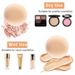 MAYCREATE 4Pcs Powder Puff with Box, Makeup Sponge Puff, Round Makeup Puff Foundation Blender Sponge, Dry & Wet Use Butterfly Wing Beauty Loose Powder Puff