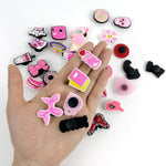 MAYCREATE 35pcs Pink Shoe Decoration Charms for Bubble Slides Sandals Clogs