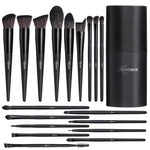 MAYCREATE Makeup Brush Set for Beginners and Artists featuring 18 pcs Synthetic Brushes | Soft No‑Shedding Bristles with Non‑Slip Wood Handles