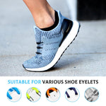 MAYCREATE 24Pcs No Tie Shoelaces, Elastic Thin Shoe Laces, No Tie Replacements Shoes Laces Stretchy Bungee Running Training for Unisex Adults