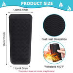 MAYCREATE Heat Resistant Silicone Mat Pouch for Curling Irons with 2 in 1 Open Pouch Design | Black 11×5.1×4.3 in