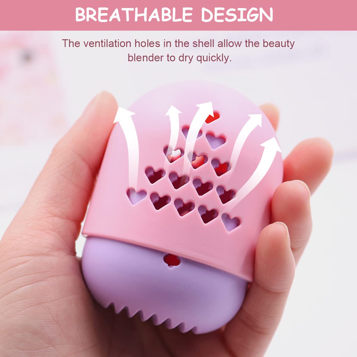 MAYCREATE Beauty Blender Sponge Silicone Storage Case,Makeup Sponge Blender Rack Portable Travel Case for Beauty Blender Sponge