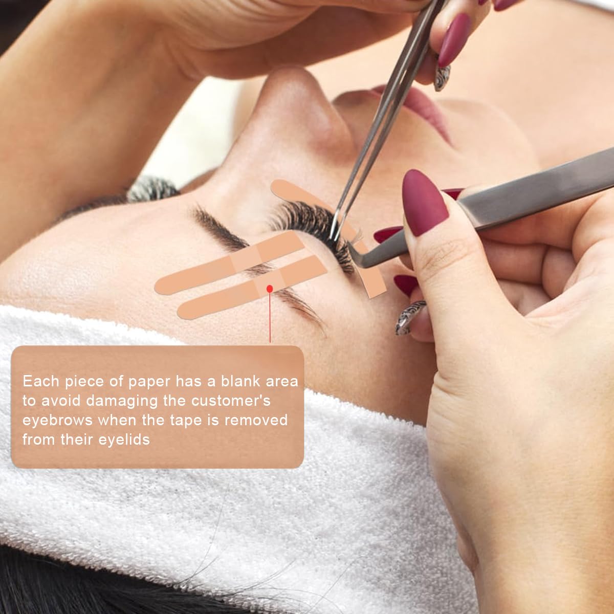 MAYCREATE 320pcs Eyelash Extension Tape False Eyelashes Adhesives Under Eye Lash Tape Breathable Non-woven Eyelid Lifting Micropore Medical Tape for Individual Eyelash Extensions