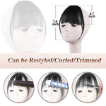 MAYCREATE Hair Extensions for Women Black Artificial Soft Hair Bang Front Hair Extension Clip Hair Fringes Hair Extensions Women & Girls - 1