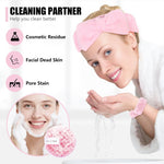 MAYCREATE Makeup Brushes Set for Daily Beauty Routine with 40 Pieces in Stylish Pink | Includes Sponges Headband and Face Pads