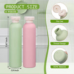 MAYCREATE Travel Bottle Kit for Toiletries with Leakproof Flip Lid and 260 ml PE Bottles | Refillable Set for Lotion and Shampoo