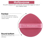 MAYCREATE Makeup Sponge Set for Foundation and Concealer featuring Wet & Dry Dual Use | 7pcs Non‑Latex Pink Blender Puffs