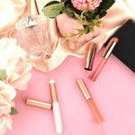 MAYCREATE Silicone Lipstick Brush for Lipstick Gloss and Balm | 3Pcs Reusable Set with Fine Bristles and Protective Caps