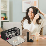 MAYCREATE Travel Storage Bag for Dyson Air wrap Holder Hair Styler Organizer for Airwrap Attachments Portable Storage Bag with Hanging Hook, Black (Bag Only)