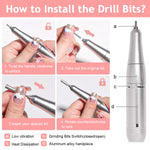 MAYCREATE Cordless Nail File for Acrylic and Gel Nails with 45000RPM Power and LCD Display