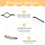 MAYCREATE 4pcs Hair Bun Maker for Hair Flower Pearl Easy Twister Hair Bun Shaper Stylish Rhinestone Twist Hair Bun Accessories for Women Girls Daily, Party, Wedding