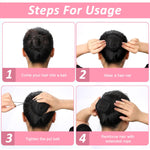 MAYCREATE Hair Buns for Women Girls 7 Pcs with Adjustable Buckle Mesh Net | Lace Brim Cover