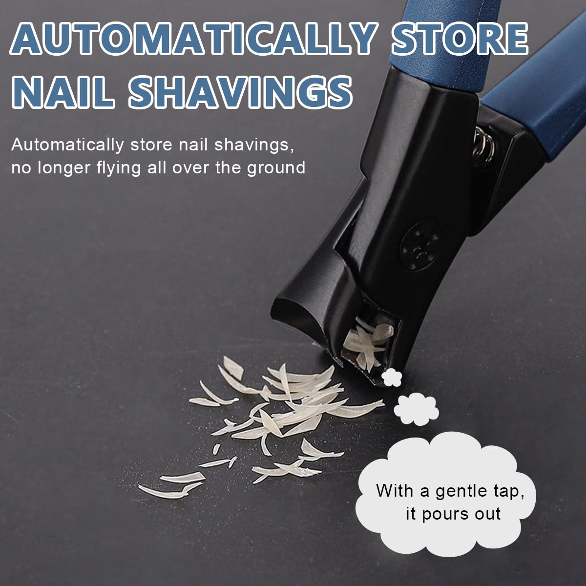 MAYCREATE Nail Clipper for Thick Toenails with Anti Splash Design and Long Handle 9×5.3 cm | Stainless Steel 3 PCS for Adults and Seniors