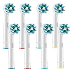 MAYCREATE Pack of 4 Replacement Toothbrush Heads Compatible Generic Electric Toothbrush Heads, For Oralb Electric Toothbrush Head Braun Bases (White for Oralb Electric Toothbrush)