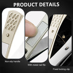 MAYCREATE Nail Clipper Set with Slanted Edge and Nail Filer in Compact Travel Case | Gift for Men and Women