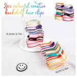 MAYCREATE Claw Clips for Women featuring Creative Book Design Acrylic Holder | 2Pcs Set