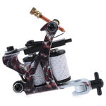 MAYCREATE Tattoo Machine Set for Beginner 2 Machine Gun Pigment Tips Power Supply Set 5 Needle(Silver and Black)