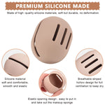MAYCREATE Makeup Sponge Holder Case Cute Silicone Beauty Blender Sponge Holder Breathable Cosmetic Make Up Blender Storage Travel Case (Khaki)
